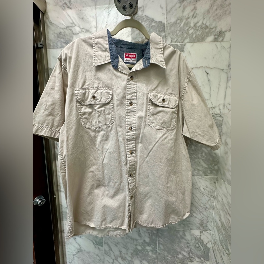 Wrangler Premium Quality size large button down shirt